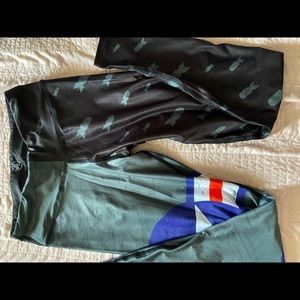 Feed me Fight me spandex athletic leggings